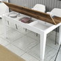 Hanah Home Milan 520 Mesa de Comedor Nogal y Blanco